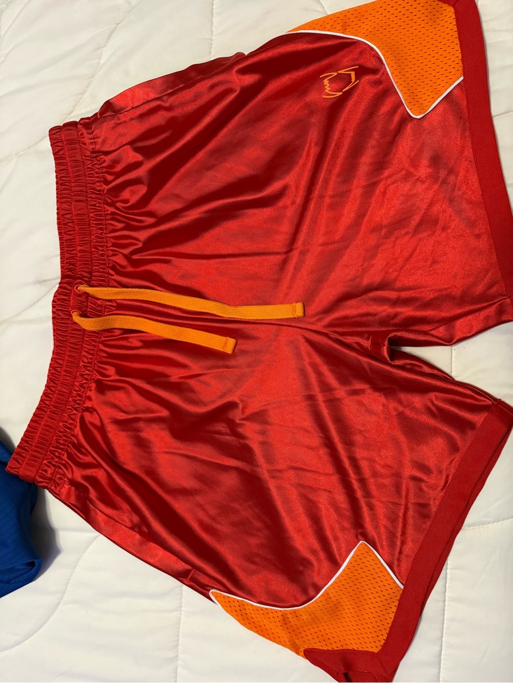 Puma Red Athletic Shorts with Black Logo Tag